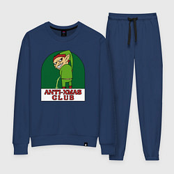 Костюм хлопковый женский Anti christmas club, цвет: тёмно-синий