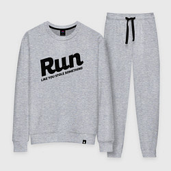 Костюм хлопковый женский Run Like You Stole Something, цвет: меланж