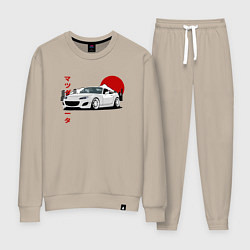 Костюм хлопковый женский Mazda MX-5 NC Miata NC JDM Design, цвет: миндальный