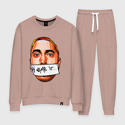 Костюм хлопковый женский My name is - Eminem, цвет: пыльно-розовый