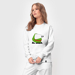 Костюм хлопковый женский Booba Pepe, цвет: белый — фото 2