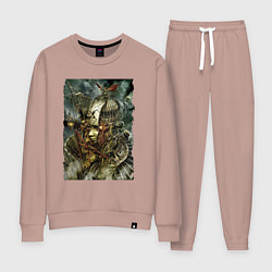 Костюм хлопковый женский Фантастический механистический костюм для девушки, цвет: пыльно-розовый