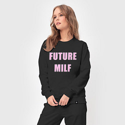 Костюм хлопковый женский Future milf, цвет: черный — фото 2