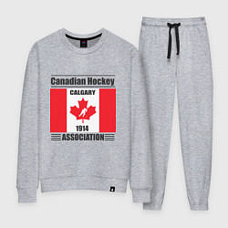 Костюм хлопковый женский Федерация хоккея Канады, цвет: меланж