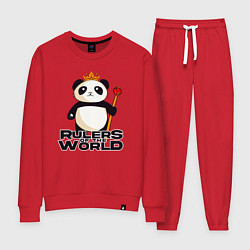 Костюм хлопковый женский Панда - Правители Мира, цвет: красный
