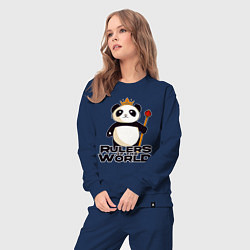 Костюм хлопковый женский Панда - Правители Мира, цвет: тёмно-синий — фото 2