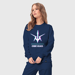 Костюм хлопковый женский Символ Code Geass в стиле glitch, цвет: тёмно-синий — фото 2
