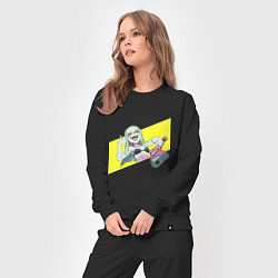 Костюм хлопковый женский Ребекка, цвет: черный — фото 2