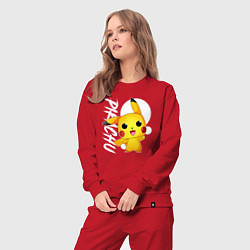Костюм хлопковый женский Funko pop Pikachu, цвет: красный — фото 2