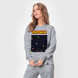 Костюм хлопковый женский Pac-Man на ZX-Spectrum, цвет: меланж — фото 2