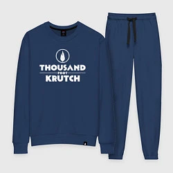 Костюм хлопковый женский Thousand Foot Krutch белое лого, цвет: тёмно-синий