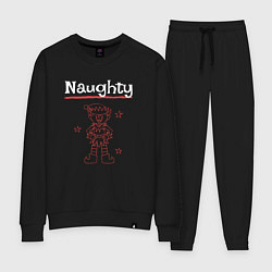 Костюм хлопковый женский Naughty elf, цвет: черный