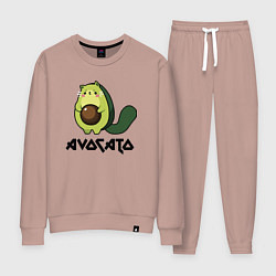 Костюм хлопковый женский Avocado - AvoCATo - Joke, цвет: пыльно-розовый