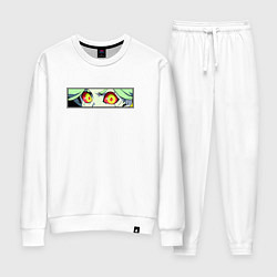 Костюм хлопковый женский Ребекка из Киберпанка: Глаза, цвет: белый