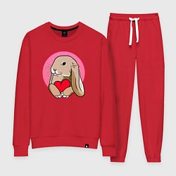 Женский костюм Кролик с красным сердечком