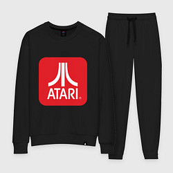 Костюм хлопковый женский Atari logo, цвет: черный