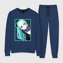 Костюм хлопковый женский Ребекка из киберпанка - нетраннер, цвет: тёмно-синий