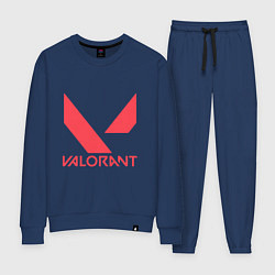 Костюм хлопковый женский Valorant - logo, цвет: тёмно-синий