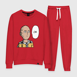 Костюм хлопковый женский Saitama - OK, цвет: красный