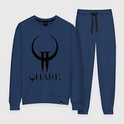 Костюм хлопковый женский Quake II logo, цвет: тёмно-синий