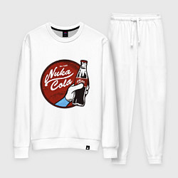 Костюм хлопковый женский Nuka cola sticker, цвет: белый