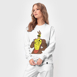 Костюм хлопковый женский Homer Simpson - mighty rabbit, цвет: белый — фото 2