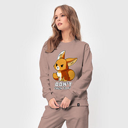 Костюм хлопковый женский Offended fox, цвет: пыльно-розовый — фото 2