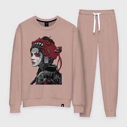 Костюм хлопковый женский Sad samurai, цвет: пыльно-розовый