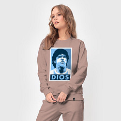 Костюм хлопковый женский Dios Maradona, цвет: пыльно-розовый — фото 2