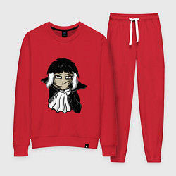 Костюм хлопковый женский Рюноскэ, цвет: красный