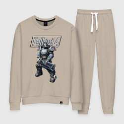 Костюм хлопковый женский Fallout 4 - Ultracite Power Armor, цвет: миндальный