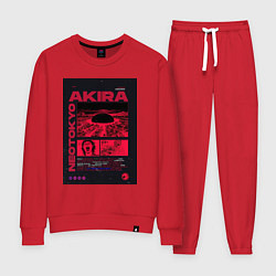 Костюм хлопковый женский Akira poster, цвет: красный