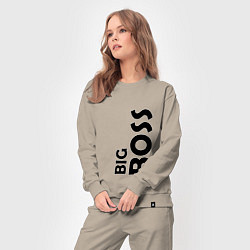 Костюм хлопковый женский BIG BOSS - темная, цвет: миндальный — фото 2