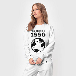 Костюм хлопковый женский На Земле с 1990 с краской на светлом, цвет: белый — фото 2