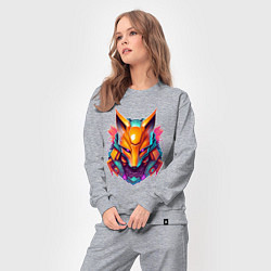 Костюм хлопковый женский Кибер лиса, цвет: меланж — фото 2