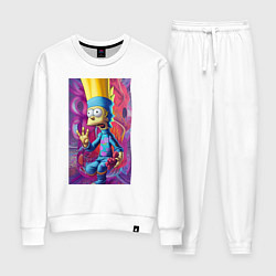 Костюм хлопковый женский Bart Simpson - neural network - fantasy, цвет: белый
