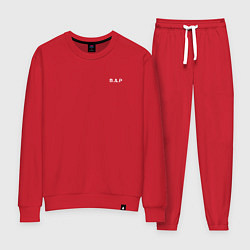 Костюм хлопковый женский B A P mini white logo, цвет: красный