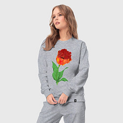 Костюм хлопковый женский Весенний тюльпан, цвет: меланж — фото 2