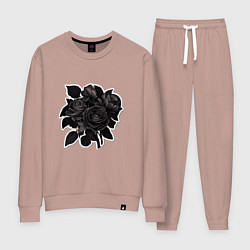 Женский костюм Букет и черные розы