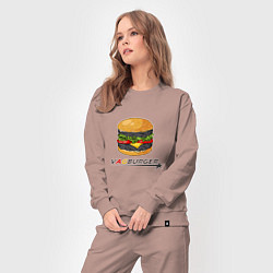 Костюм хлопковый женский VAGburger tyres, цвет: пыльно-розовый — фото 2