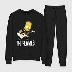 Костюм хлопковый женский In Flames Барт Симпсон рокер, цвет: черный