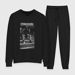 Костюм хлопковый женский Cbum conquer Крис Бамстед, цвет: черный