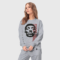 Костюм хлопковый женский Репер Snoop Dogg, цвет: меланж — фото 2