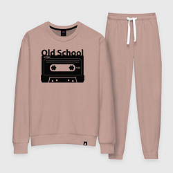 Костюм хлопковый женский Old school music, цвет: пыльно-розовый