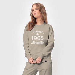 Костюм хлопковый женский Винтаж 1965 ограниченный выпуск, цвет: миндальный — фото 2