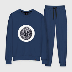 Костюм хлопковый женский Тоже няшка, цвет: тёмно-синий