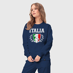 Костюм хлопковый женский Italy map, цвет: тёмно-синий — фото 2