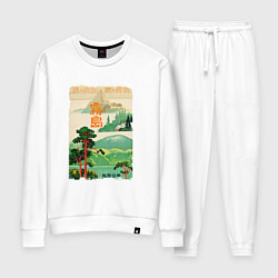 Костюм хлопковый женский Япония винтаж, цвет: белый