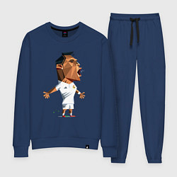 Костюм хлопковый женский Ronaldo scream, цвет: тёмно-синий