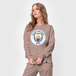 Костюм хлопковый женский Manchester City FC, цвет: пыльно-розовый — фото 2